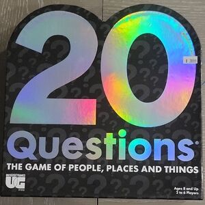 20 Questions Party Game - Holographic Black by University Games